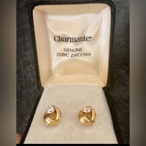 Cubic zirconia earrings.